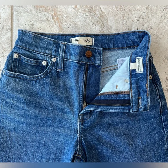 Madewell The Petite Perfect Vintage Wide-Leg Crop Jean, Bright Medium Blue, 24P - Picture 7 of 11